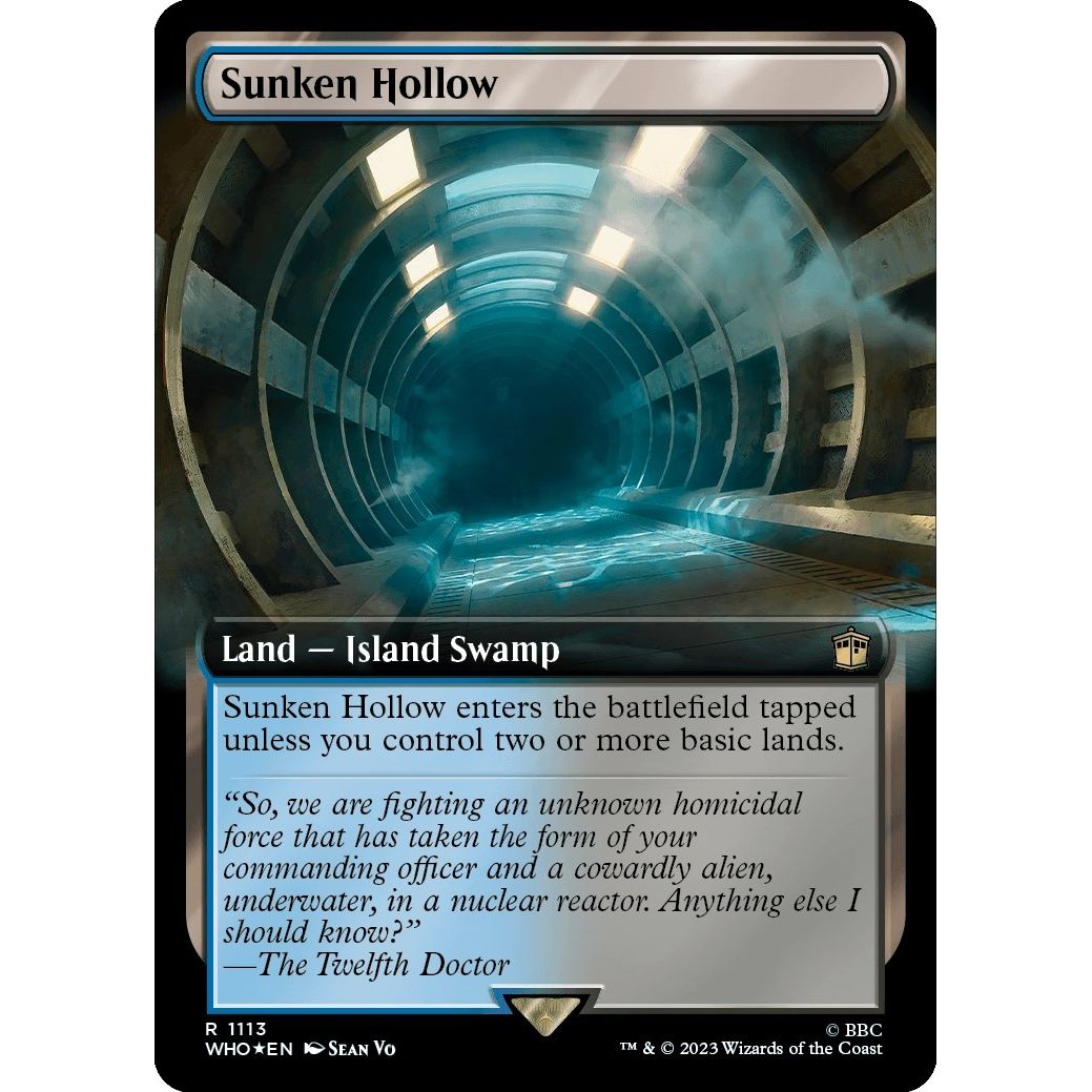 Image for Sunken Hollow (Extended Art) (Surge Foil) (1113) (WHO) - Magic: The Gathering