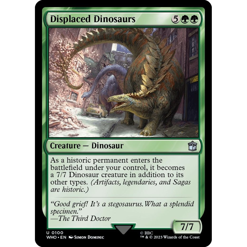 Image for Displaced Dinosaurs (100) (WHO) - Magic: The Gathering