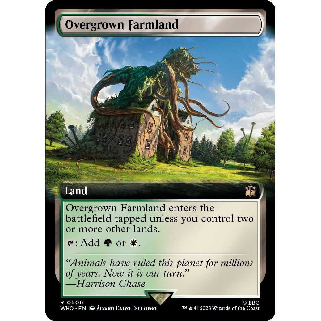 Image for Overgrown Farmland (Extended Art) (506) (WHO) - Magic: The Gathering