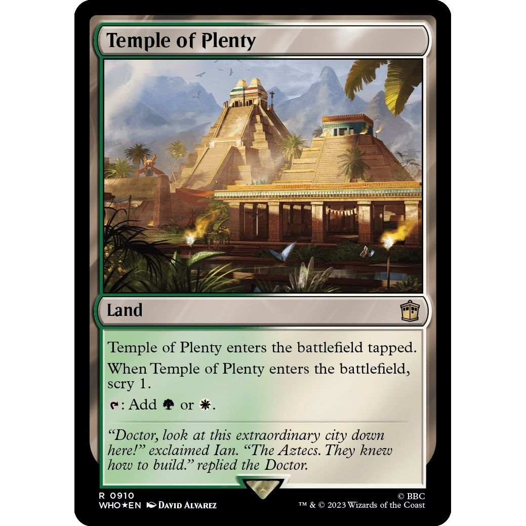 Image for Temple of Plenty (Surge Foil) (910) (WHO) - Magic: The Gathering