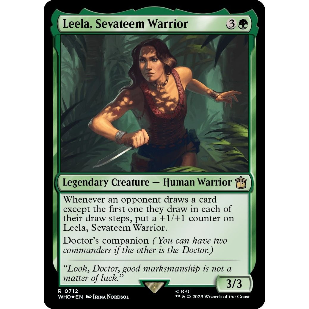 Image for Leela, Sevateem Warrior (Surge Foil) (712) (WHO) - Magic: The Gathering