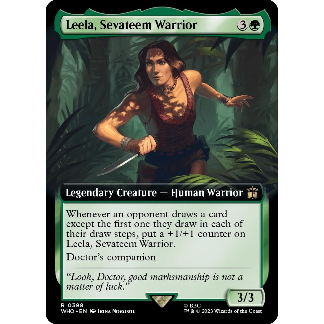Image for Leela, Sevateem Warrior (Extended Art) (398) (WHO) - Magic: The Gathering