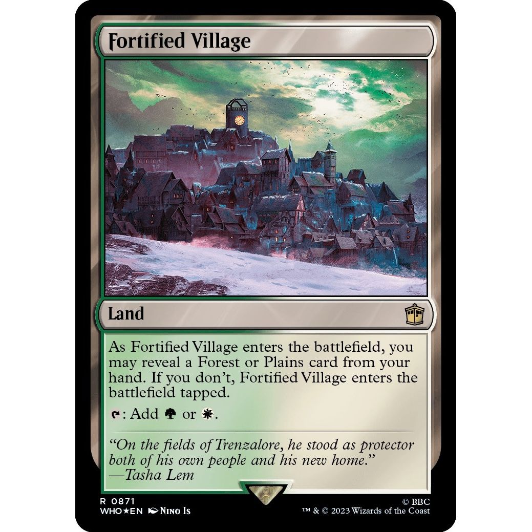 Image for Fortified Village (Surge Foil) (871) (WHO) - Magic: The Gathering