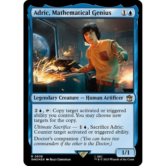 Image for Adric, Mathematical Genius (Surge Foil) (638) (WHO) - Magic: The Gathering