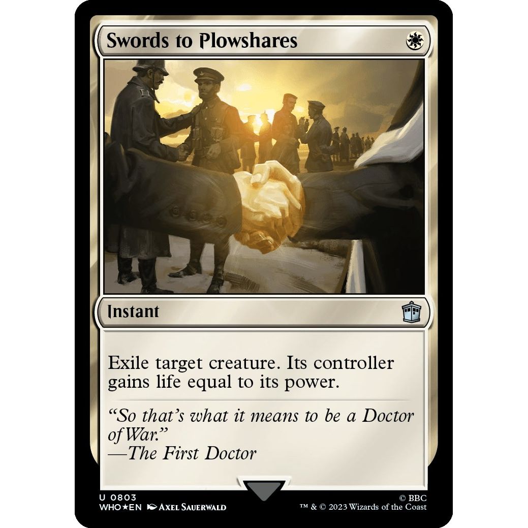 Image for Swords to Plowshares (Surge Foil) (803) (WHO) - Magic: The Gathering