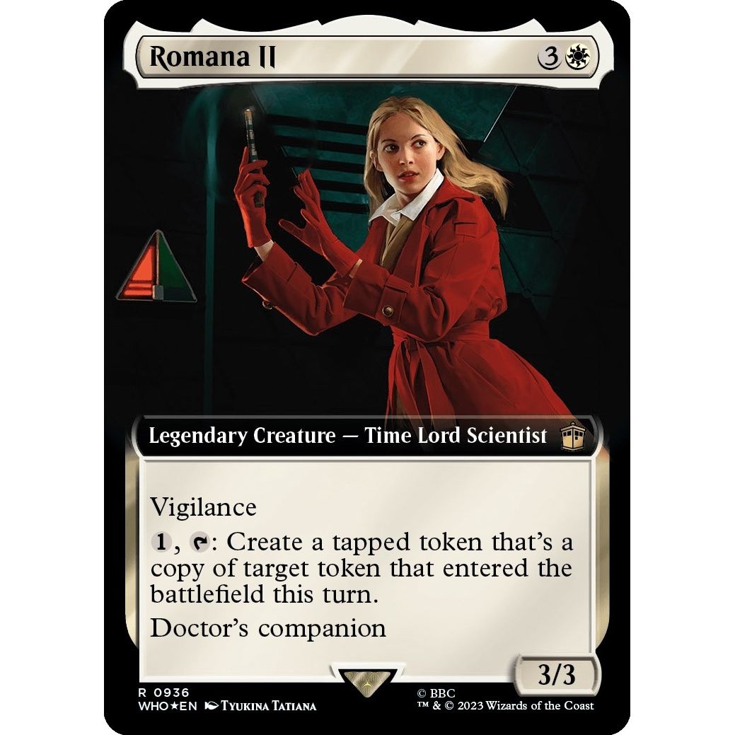 Image for Romana II (Extended Art) (Surge Foil) (936) (WHO) - Magic: The Gathering