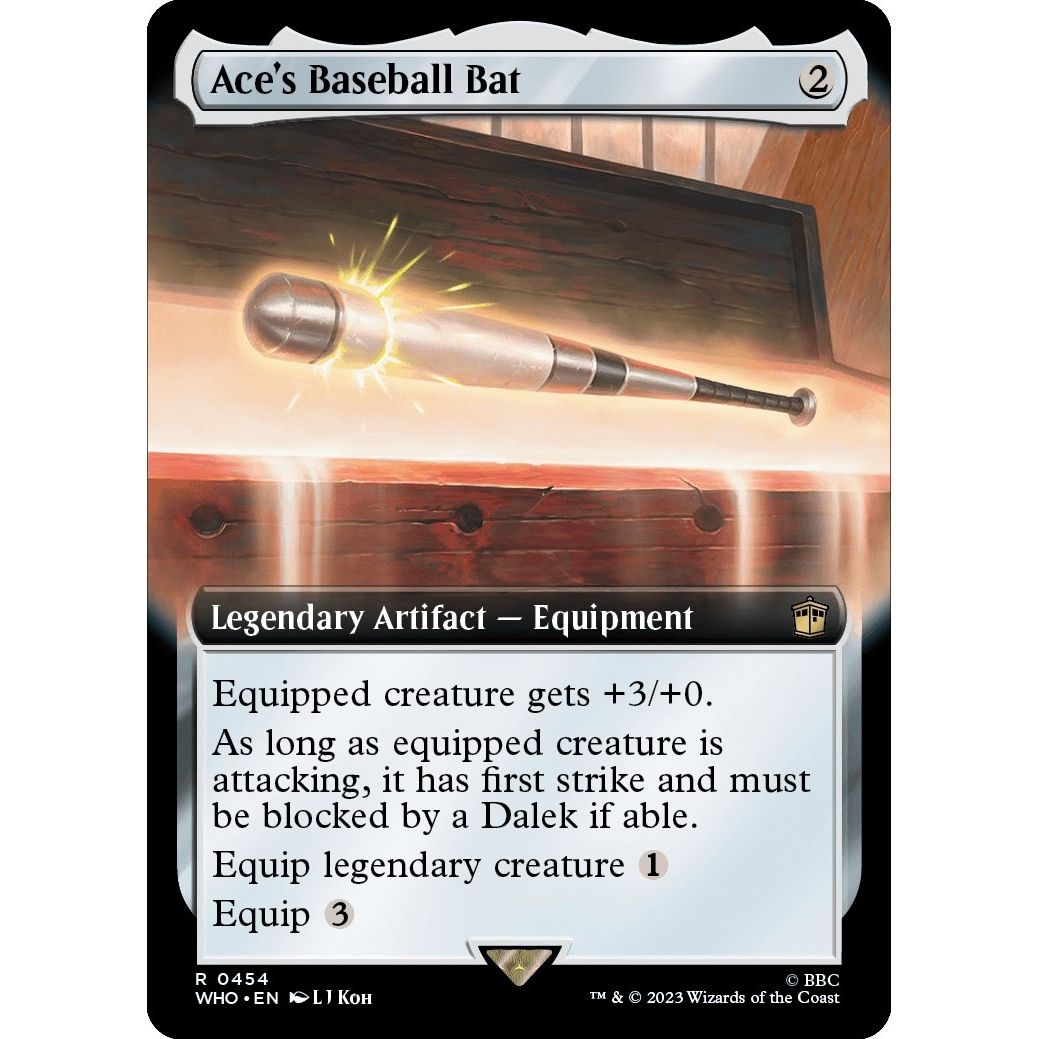Image for Ace's Baseball Bat (Extended Art) (454) (WHO) - Magic: The Gathering