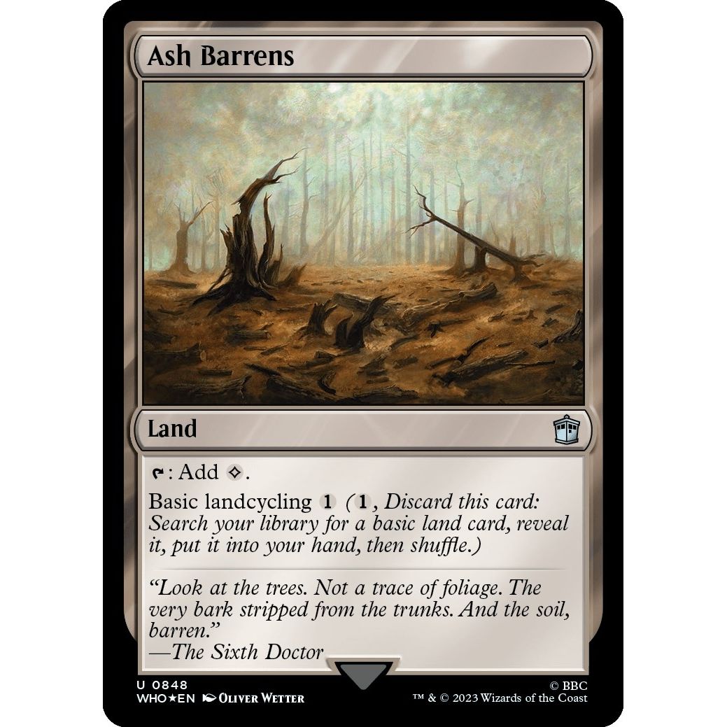 Image for Ash Barrens (Surge Foil) (848) (WHO) - Magic: The Gathering
