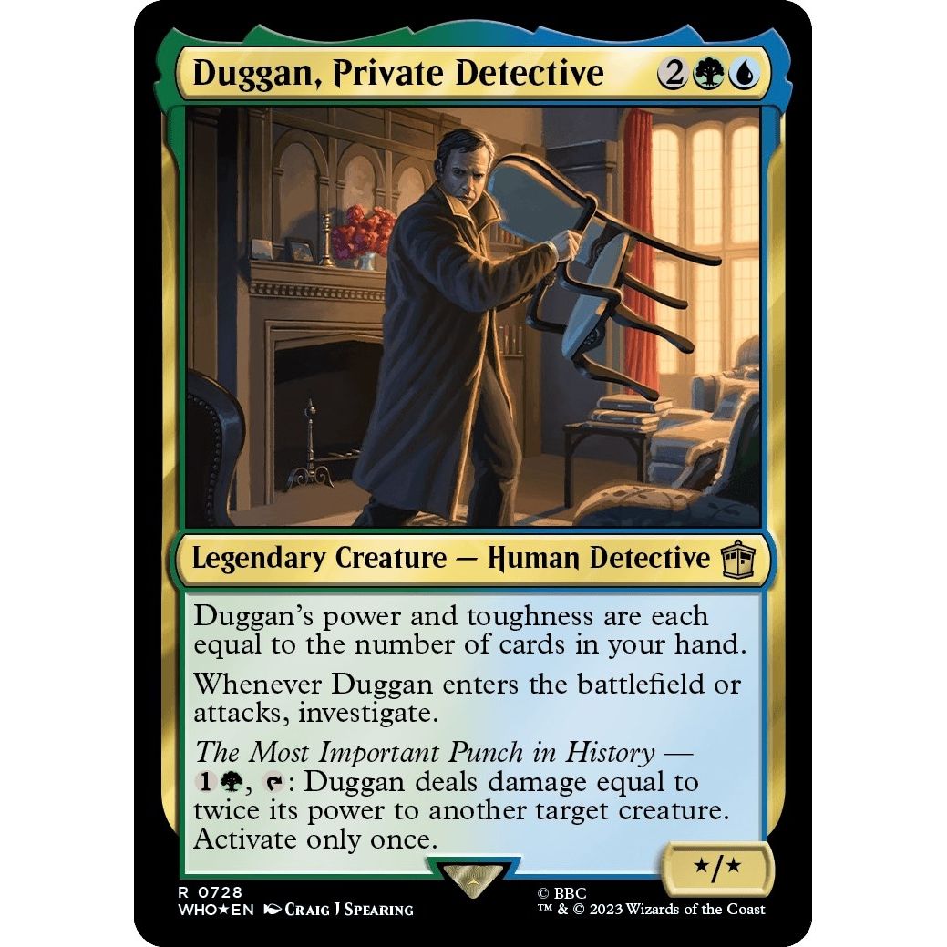 Image for Duggan, Private Detective (Surge Foil) (728) (WHO) - Magic: The Gathering