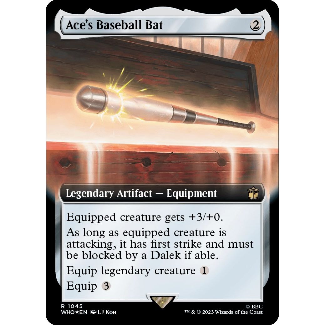 Image for Ace's Baseball Bat (Extended Art) (Surge Foil) (1045) (WHO) - Magic: The Gathering