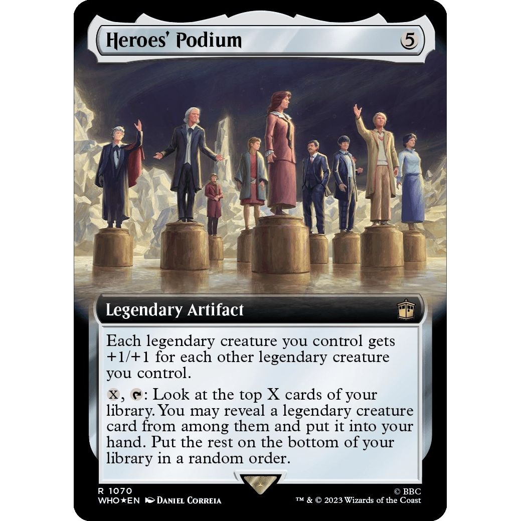 Image for Heroes' Podium (Extended Art) (Surge Foil) (1070) (WHO) - Magic: The Gathering