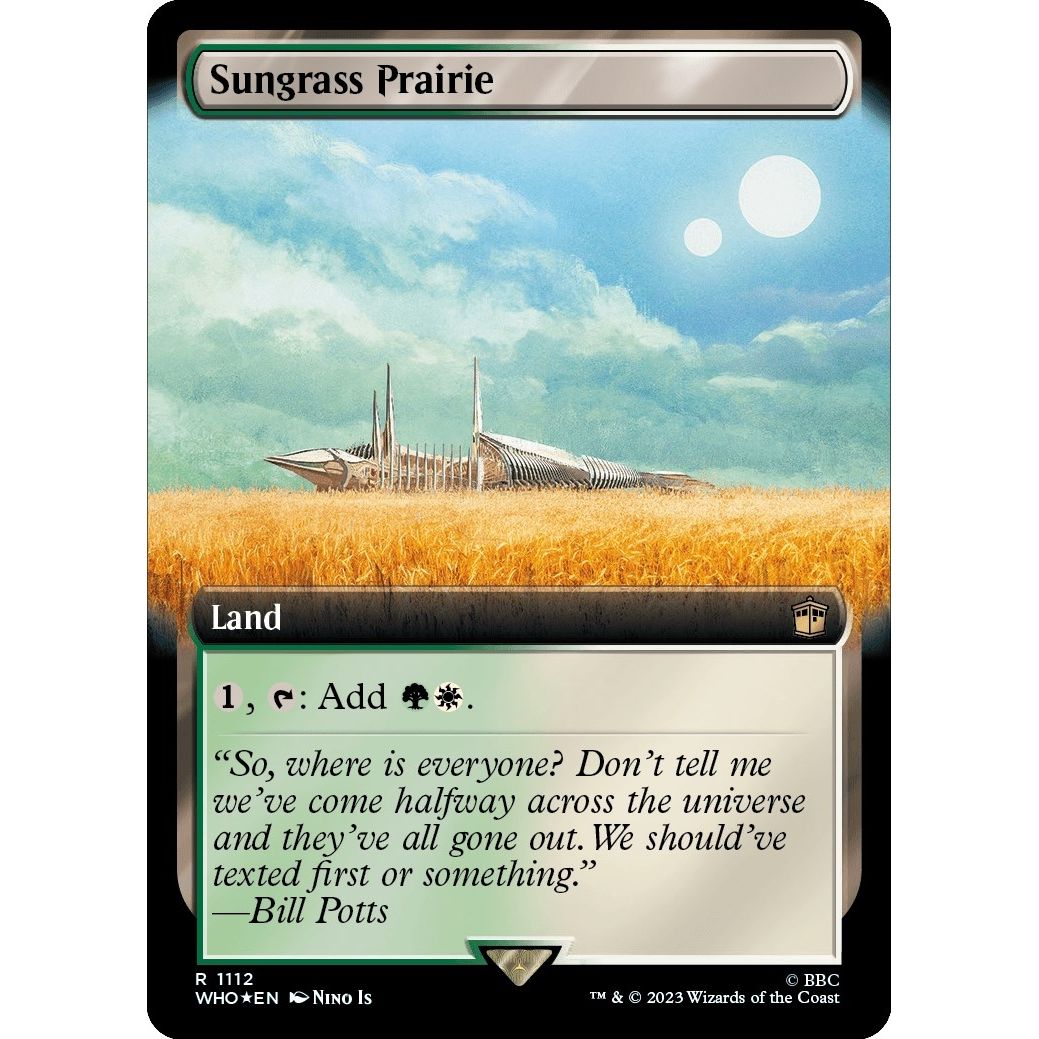 Image for Sungrass Prairie (Extended Art) (Surge Foil) (1112) (WHO) - Magic: The Gathering