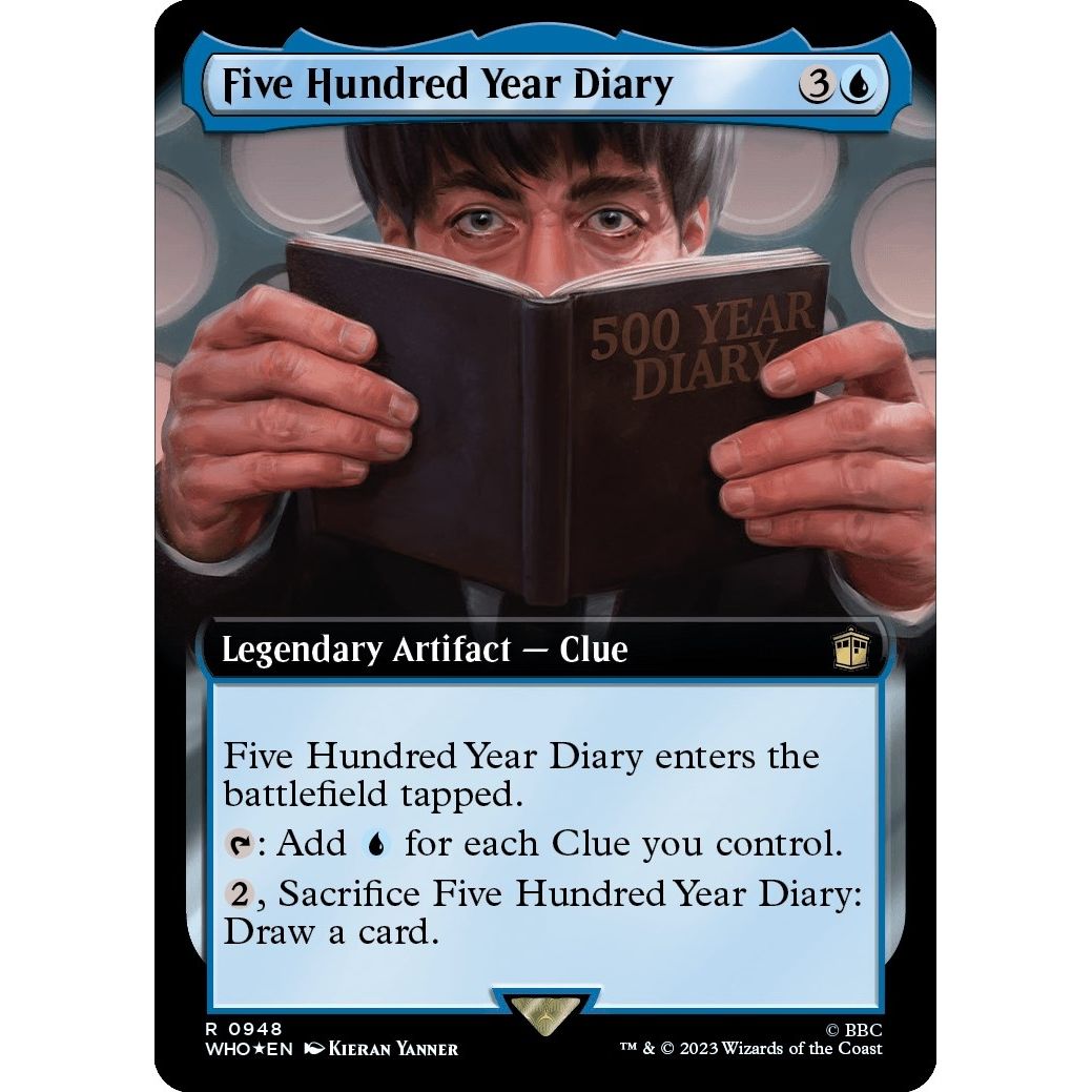 Image for Five Hundred Year Diary (Extended Art) (Surge Foil) (948) (WHO) - Magic: The Gathering