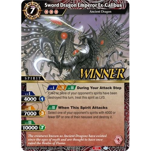 Image for Sword Dragon Emperor Ex-Calibus (Tournament Pack Vol. 3 -Winner-) (PR-020) (LEP) - Battle Spirits Saga