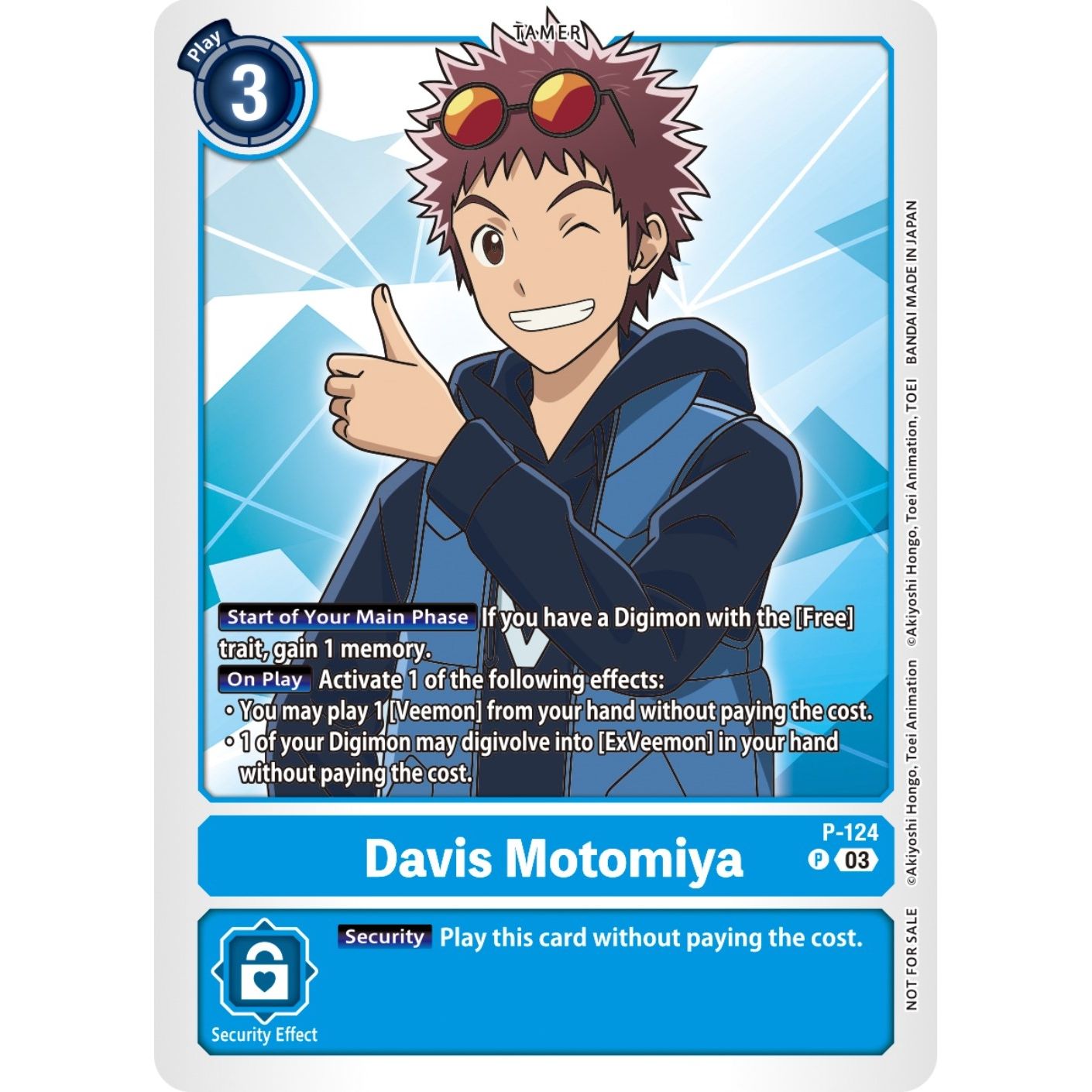 Image for Davis Motomiya - P-124 (NYCC 2023 Demo Deck) (P-124 P) (DEMO) - Digimon Card Game