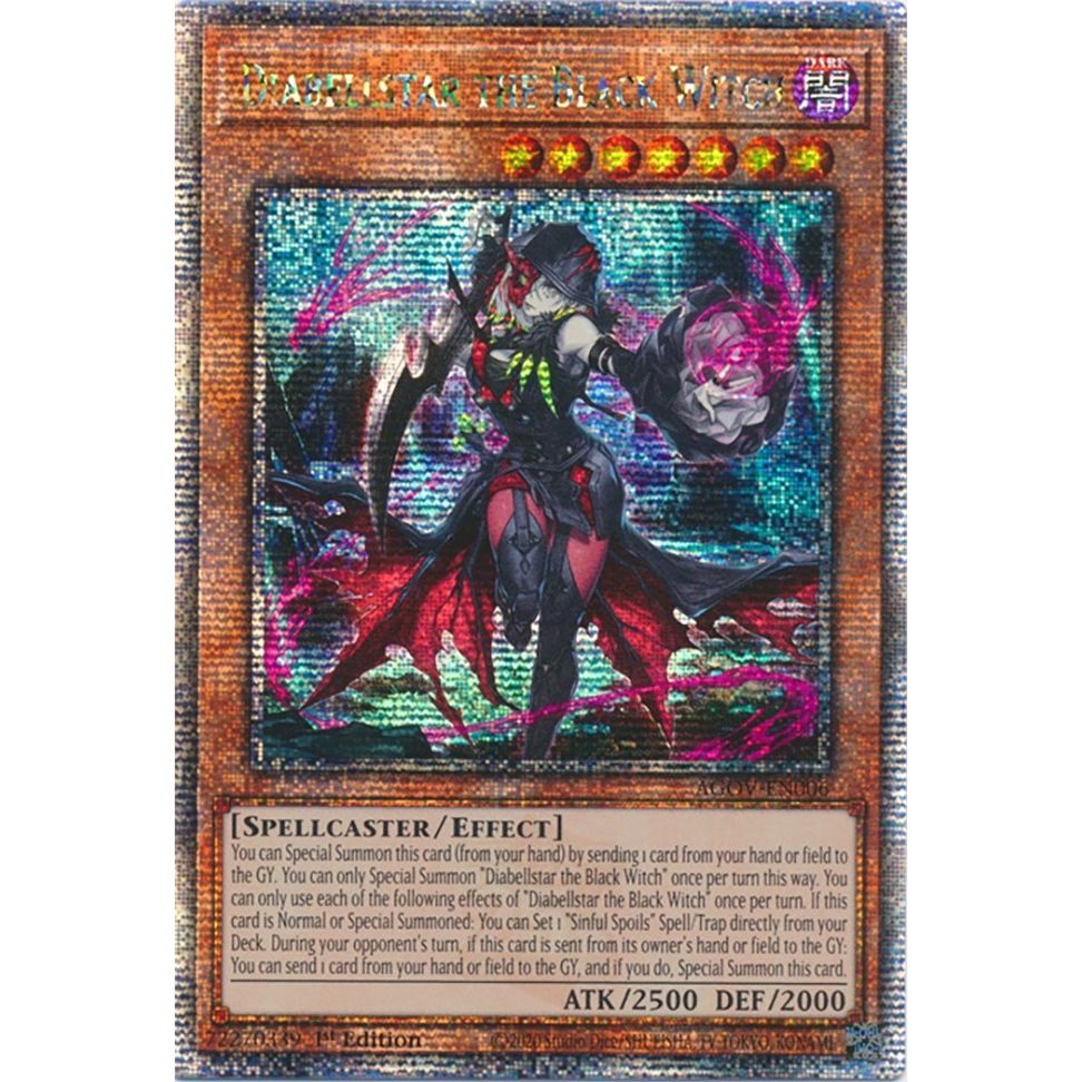 Image for Diabellstar the Black Witch (Quarter Century Secret Rare) (AGOV-EN006) (AGOV) - YuGiOh