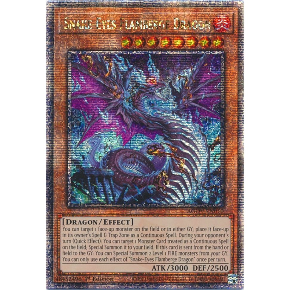 Image for Snake-Eyes Flamberge Dragon (Quarter Century Secret Rare) (AGOV-EN010) (AGOV) - YuGiOh
