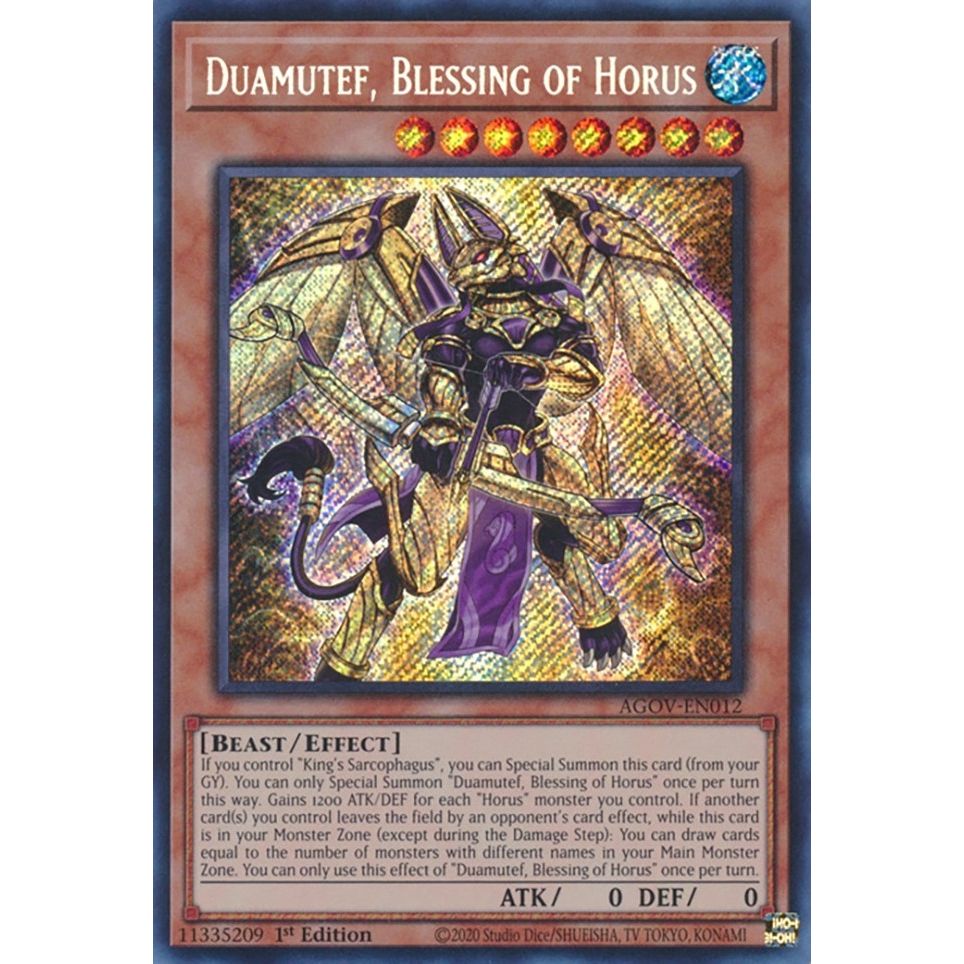 Image for Duamutef, Blessing of Horus (AGOV-EN012) (AGOV) - YuGiOh