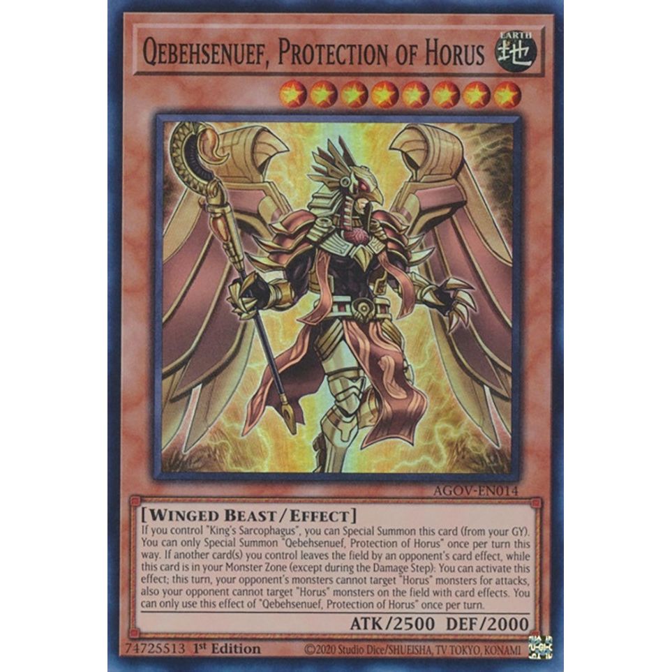 Image for Qebehsenuef, Protection of Horus (AGOV-EN014) (AGOV) - YuGiOh