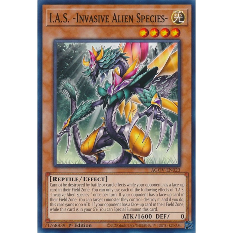 Image for I.A.S. -Invasive Alien Species- (AGOV-EN023) (AGOV) - YuGiOh