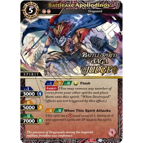 Image for Battleaxe Apollodinos (Judge Pack Vol. 3) (BSS03-003) (LEP) - Battle Spirits Saga