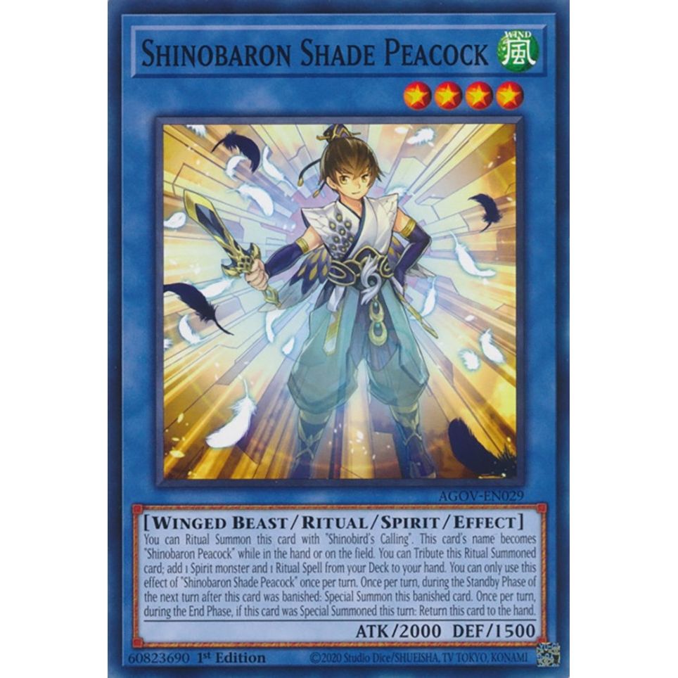 Image for Shinobaron Shade Peacock (AGOV-EN029) (AGOV) - YuGiOh