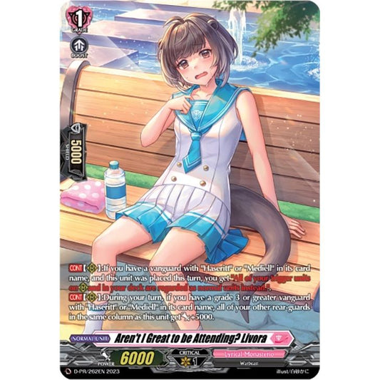 Image for Aren't I Great to be Attending? Livora (262) (D-PR/262EN) (D-PR) - Cardfight Vanguard
