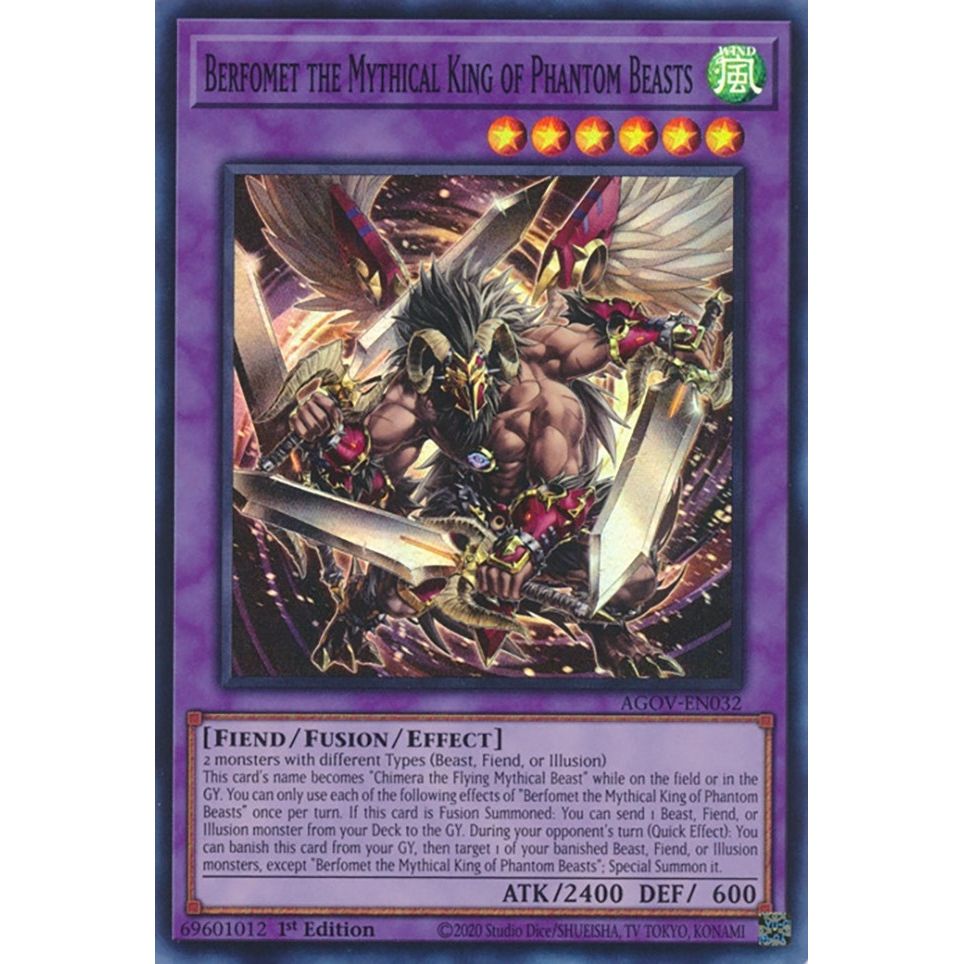 Image for Berfomet the Mythical King of Phantom Beasts (AGOV-EN032) (AGOV) - YuGiOh
