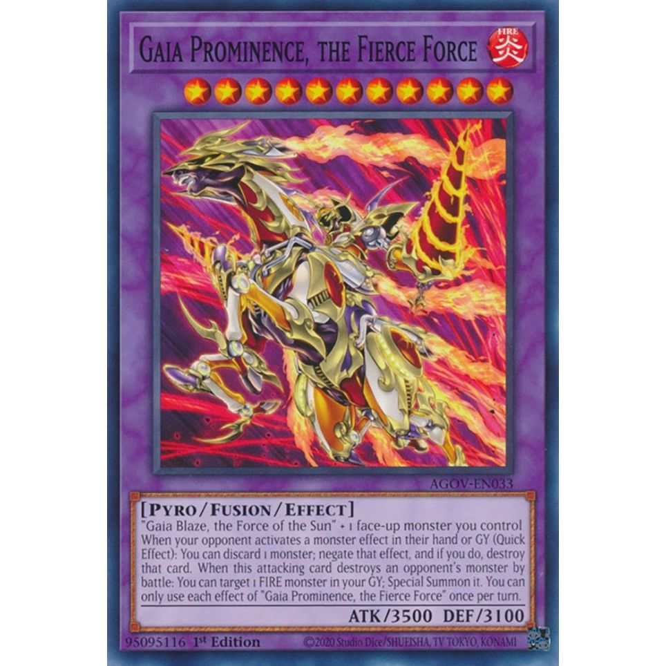 Image for Gaia Prominence, the Fierce Force (AGOV-EN033) (AGOV) - YuGiOh