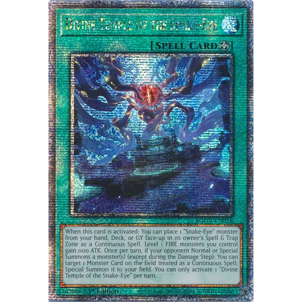 Image for Divine Temple of the Snake-Eye (Quarter Century Secret Rare) (AGOV-EN056) (AGOV) - YuGiOh