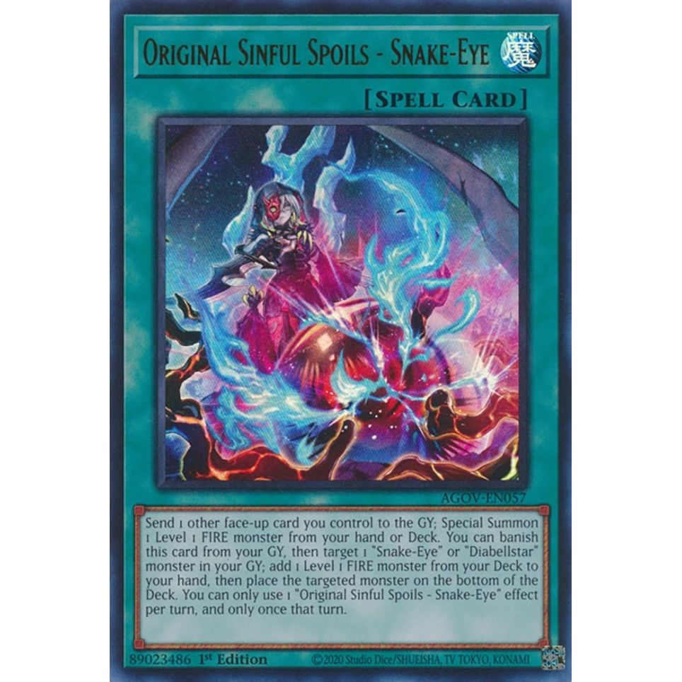 Image for Original Sinful Spoils - Snake-Eye (AGOV-EN057) (AGOV) - YuGiOh
