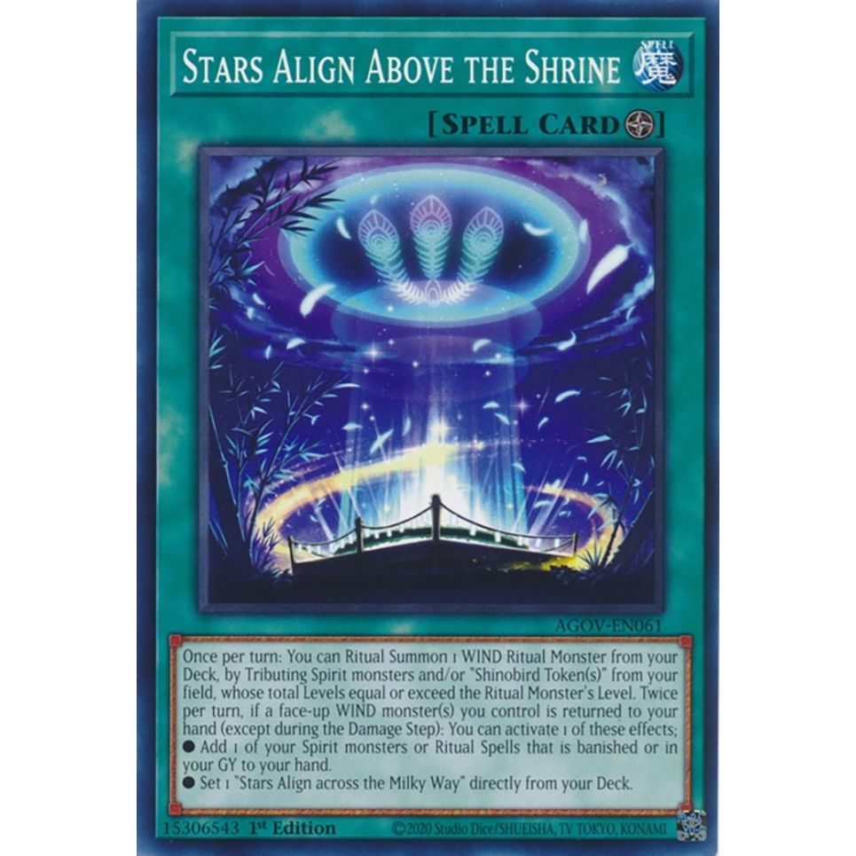 Image for Stars Align Above the Shrine (AGOV-EN061) (AGOV) - YuGiOh