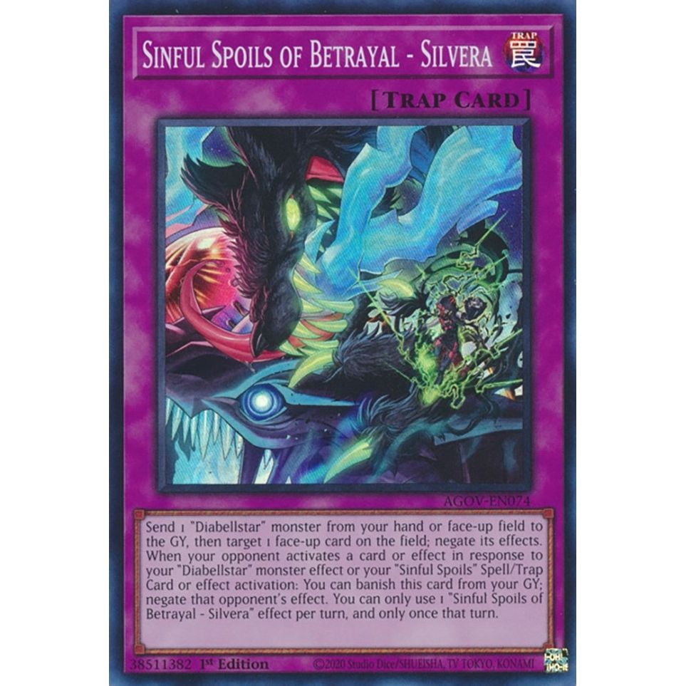 Image for Sinful Spoils of Betrayal - Silvera (AGOV-EN074) (AGOV) - YuGiOh