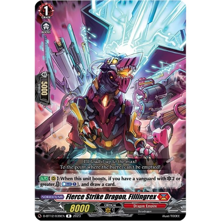 Image for Fierce Strike Dragon, Fillingrex (D-BT12/039EN) (D-BT12) - Cardfight Vanguard