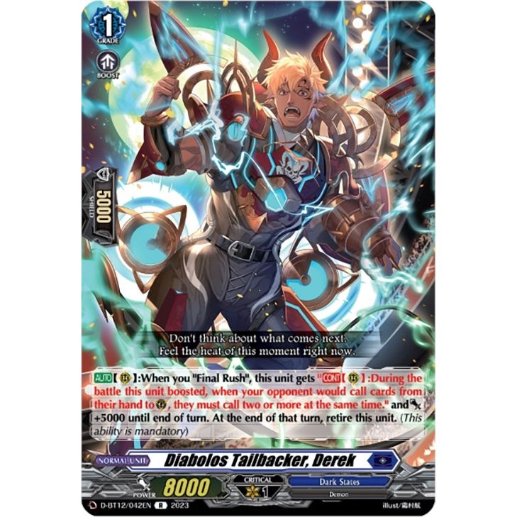Image for Diabolos Tailbacker, Derek (D-BT12/042EN) (D-BT12) - Cardfight Vanguard