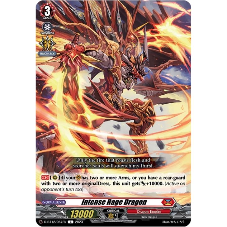 Image for Intense Rage Dragon (D-BT12/057EN) (D-BT12) - Cardfight Vanguard