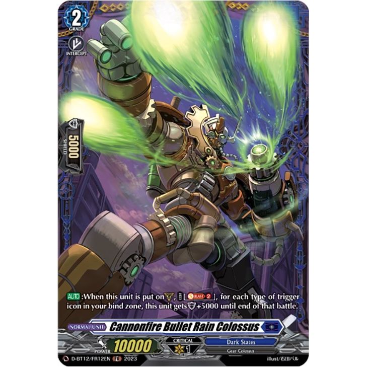 Image for Cannonfire Bullet Rain Colossus (FR) (D-BT12/FR12EN) (D-BT12) - Cardfight Vanguard