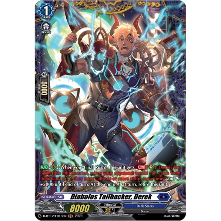 Image for Diabolos Tailbacker, Derek (FR) (D-BT12/FR13EN) (D-BT12) - Cardfight Vanguard