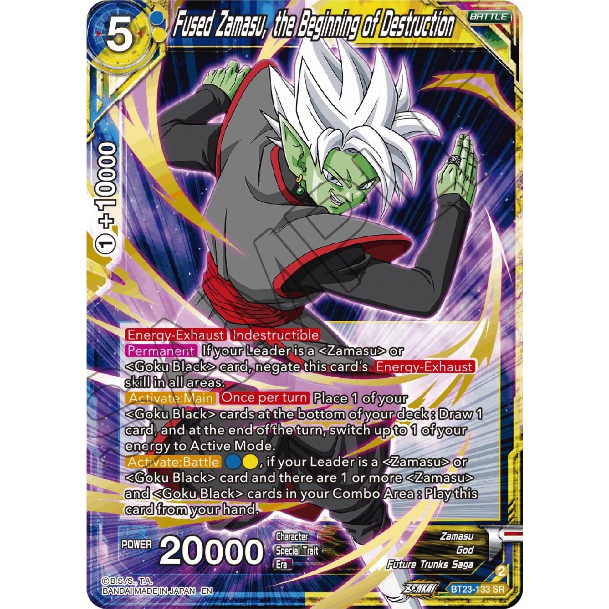 Image for Fused Zamasu, the Beginning of Destruction (BT23-133) (BT23) - Dragon Ball Super: Masters