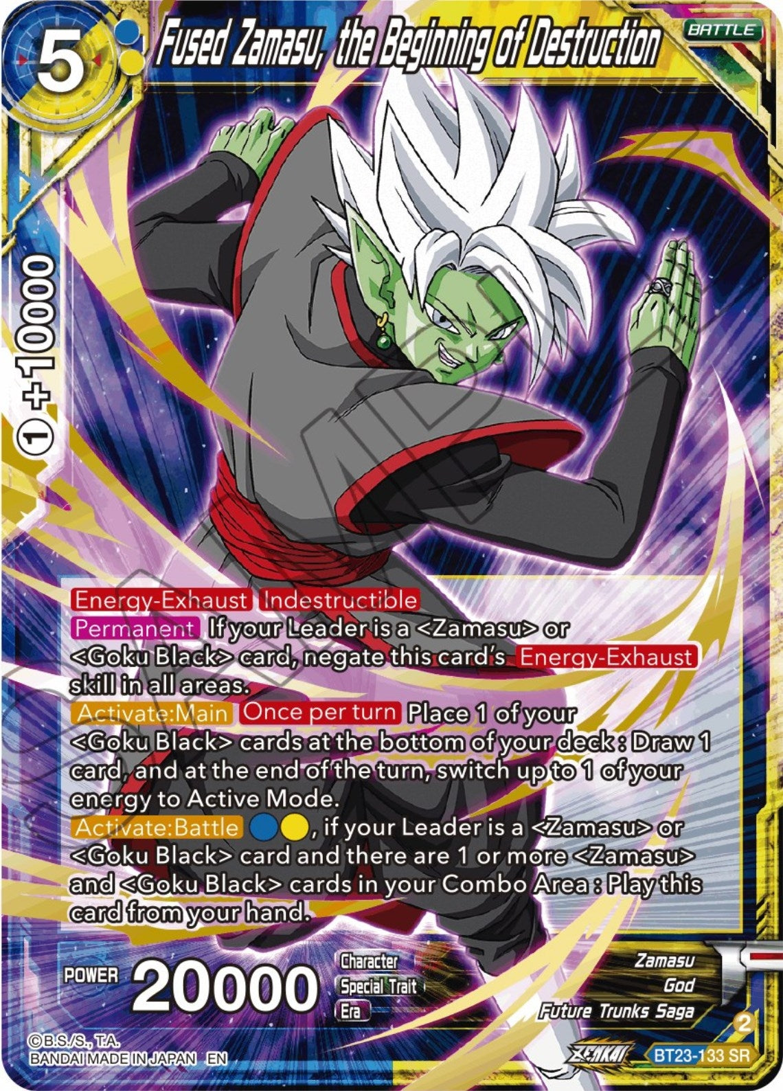 Image for Fused Zamasu, the Beginning of Destruction (BT23-133) (BT23) - Dragon Ball Super: Masters