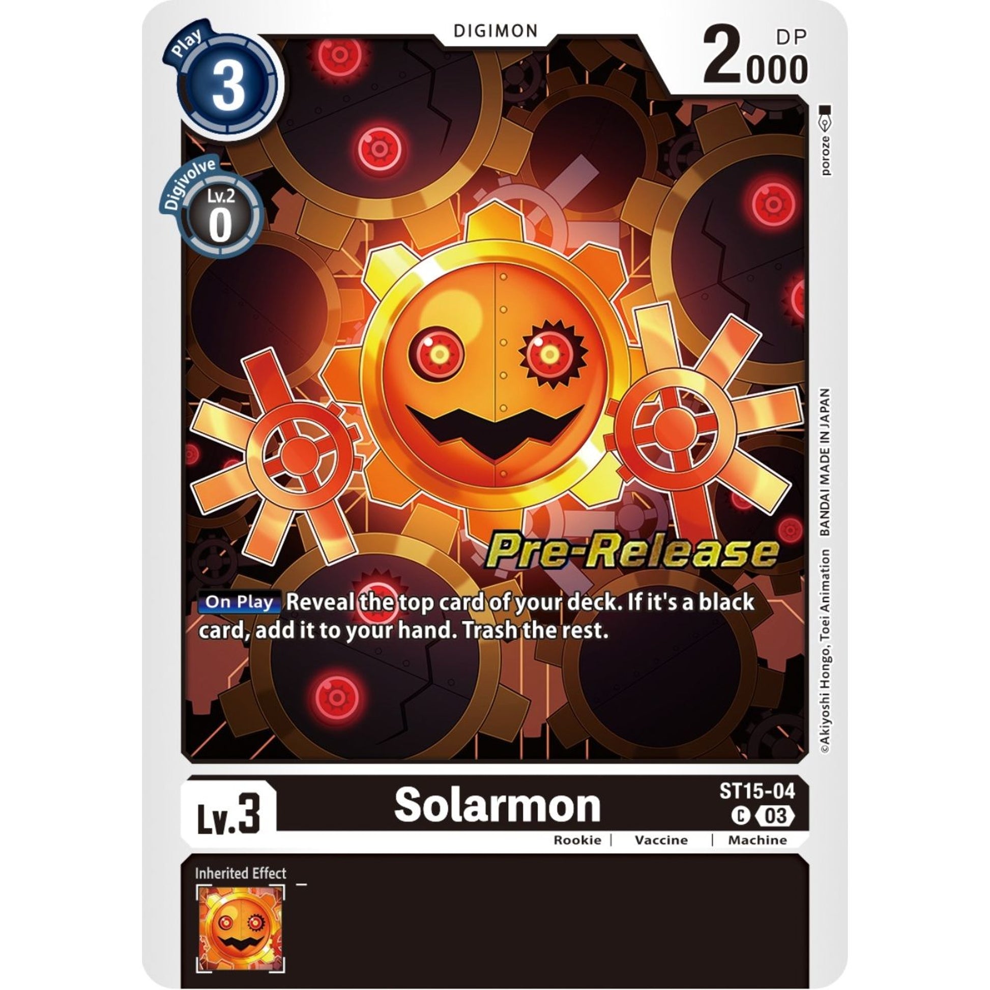 Image for Solarmon (ST15-04 C) (ST-15_PR) - Digimon Card Game