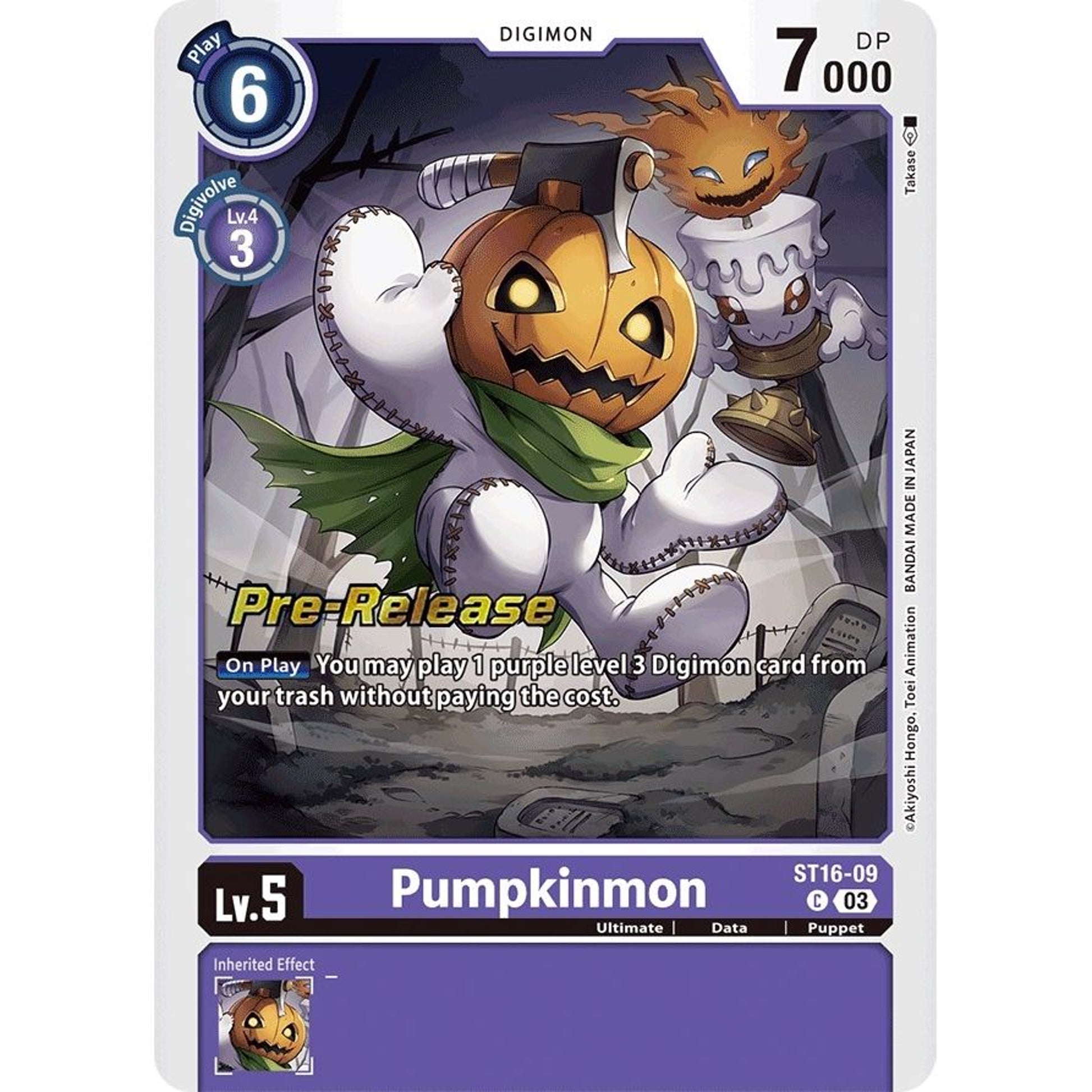Image for Pumpkinmon (ST16-09 C) (ST-16_PR) - Digimon Card Game