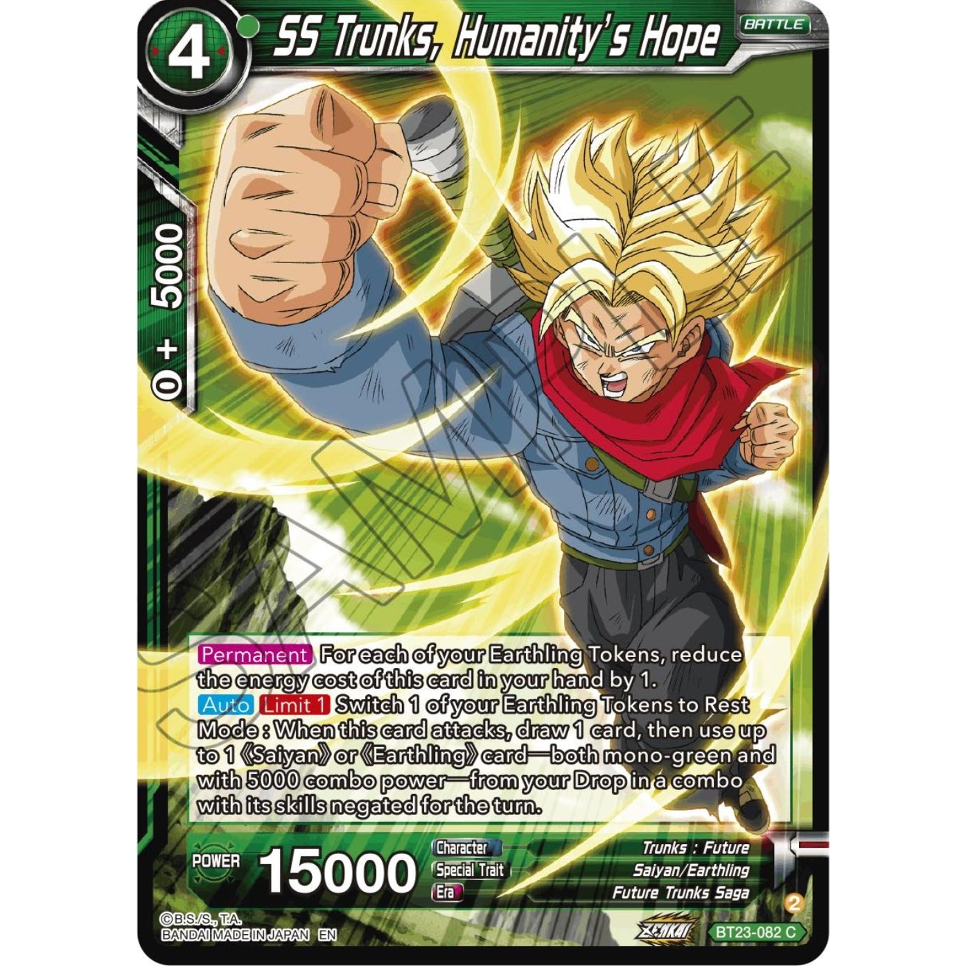 Image for SS Trunks, Humanity's Hope (BT23-082) (BT23) - Dragon Ball Super: Masters