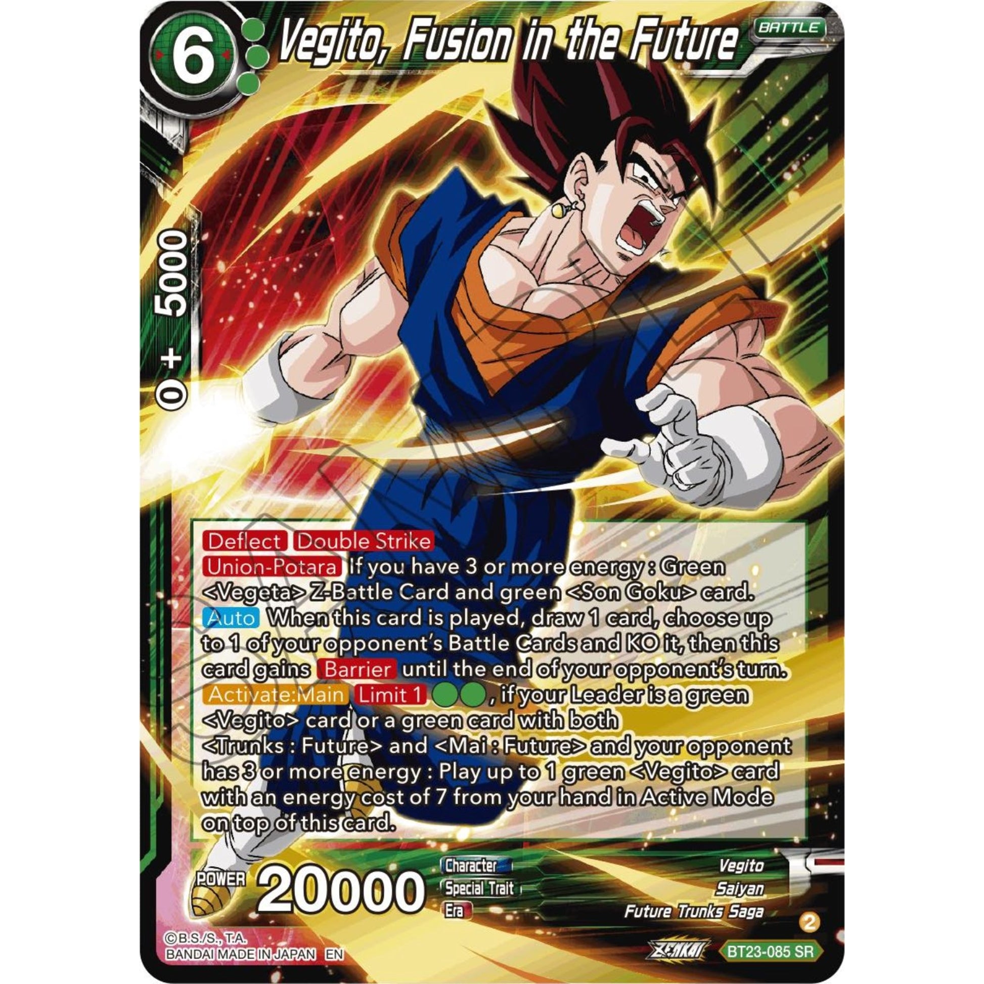 Image for Vegito, Fusion in the Future (BT23-085) (BT23) - Dragon Ball Super: Masters