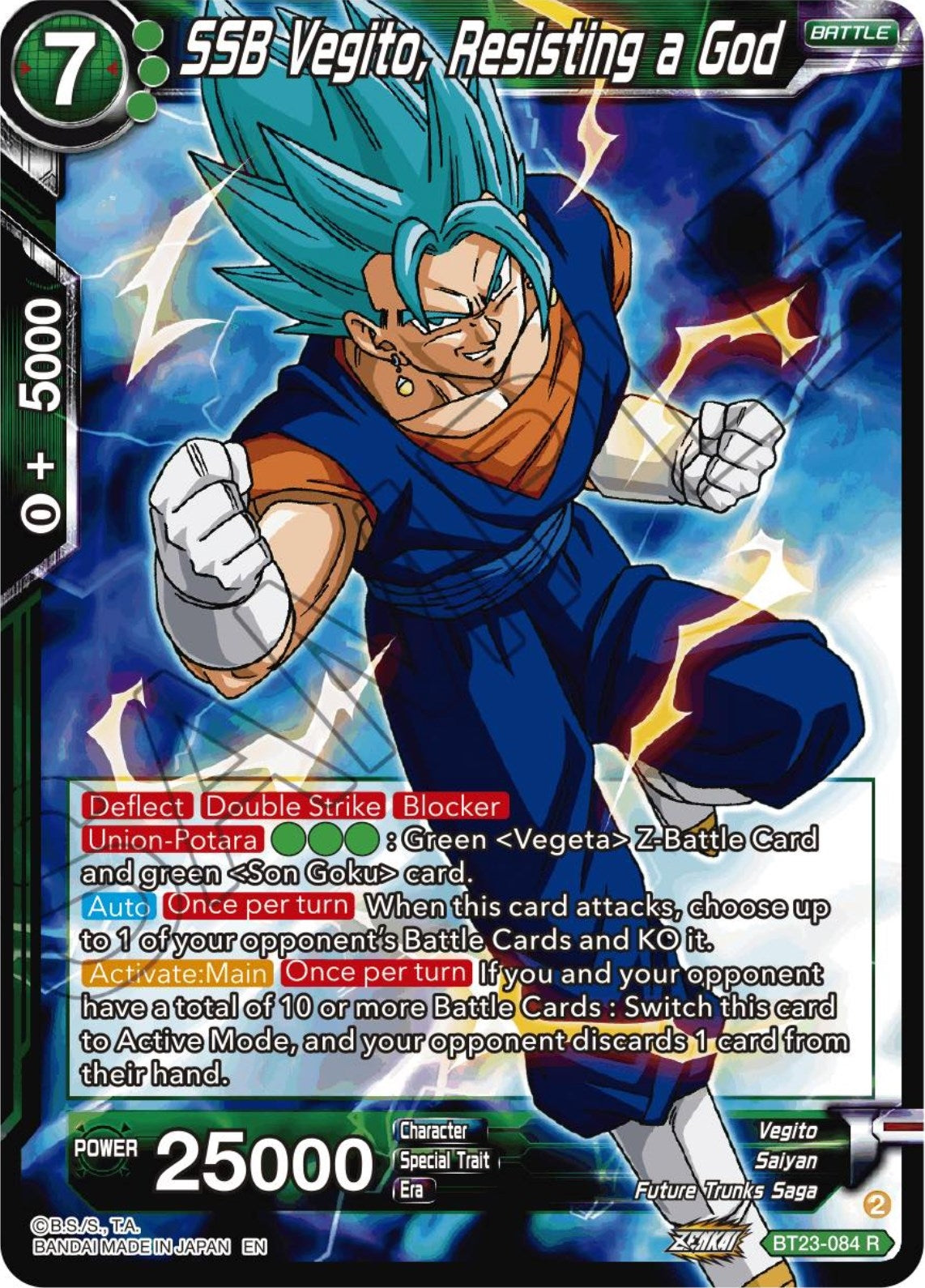 Image for SSB Vegito, Resisting a God (BT23-084) (BT23) - Dragon Ball Super: Masters