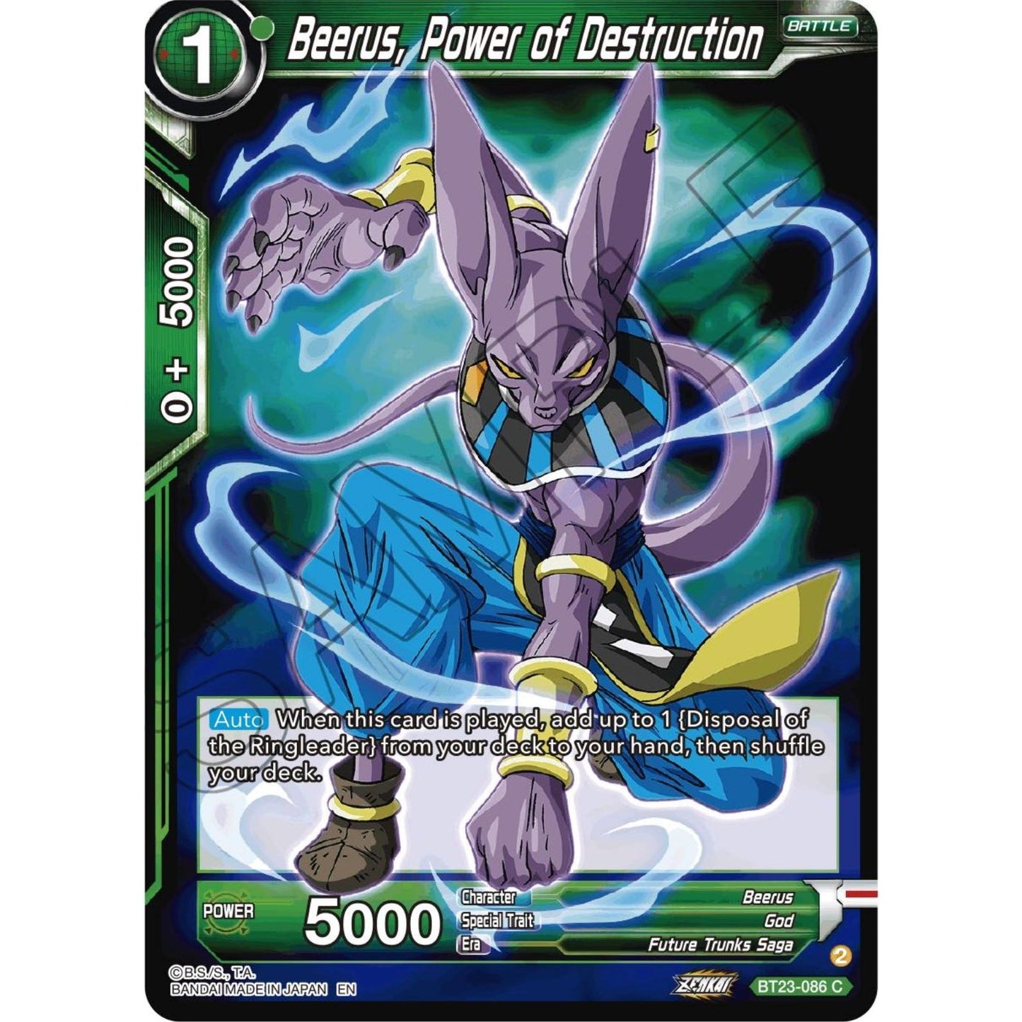 Image for Beerus, Power of Destruction (BT23-086) (BT23) - Dragon Ball Super: Masters