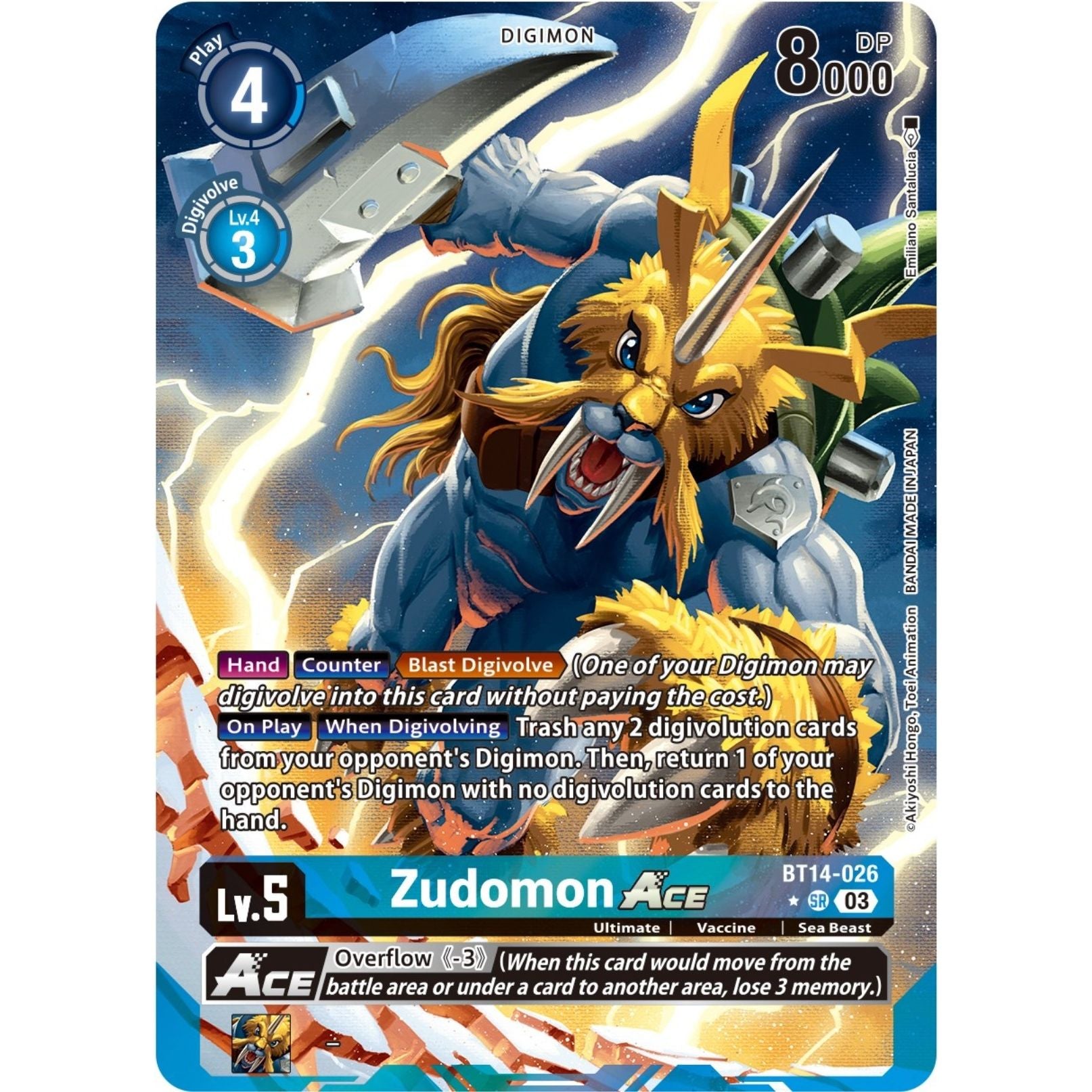 Image for Zudomon ACE (English Exclusive Alternate Art) (BT14-026 SR) (BT14) - Digimon Card Game