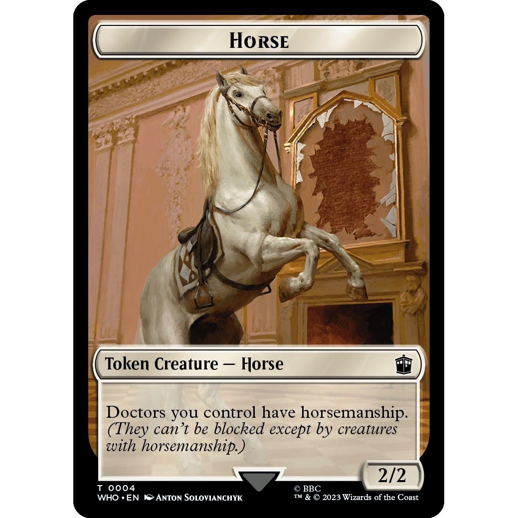 Image for Horse // Cyberman Double-Sided Token (4 // 24) (WHO) - Magic: The Gathering