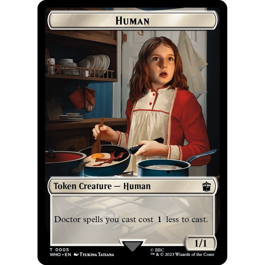 Image for Human (0005) // Alien Insect Double-Sided Token (5 // 19) (WHO) - Magic: The Gathering