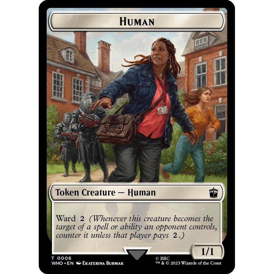 Image for Human (0006) // Cyberman Double-Sided Token (6 // 24) (WHO) - Magic: The Gathering